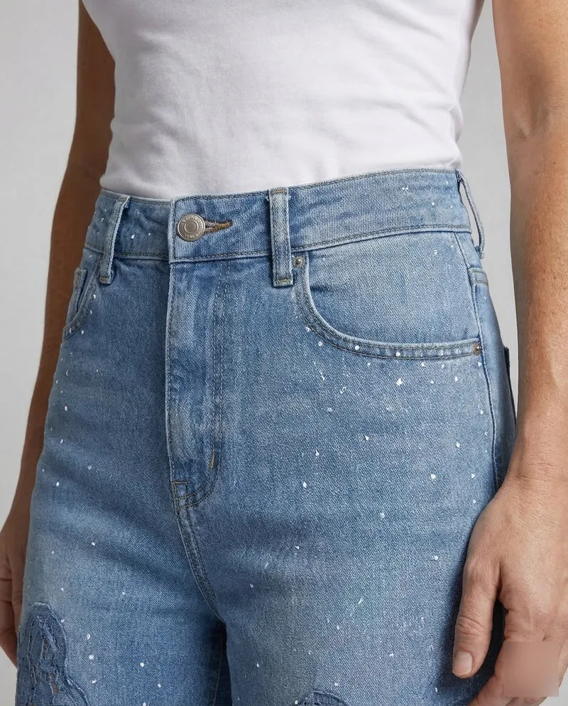 Damen Flared Hose High Waist