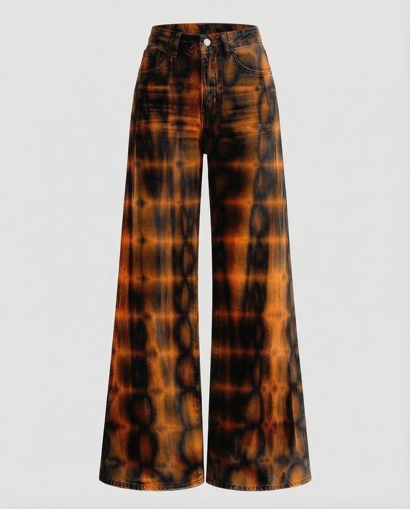 Damen Flared Hose High Waist