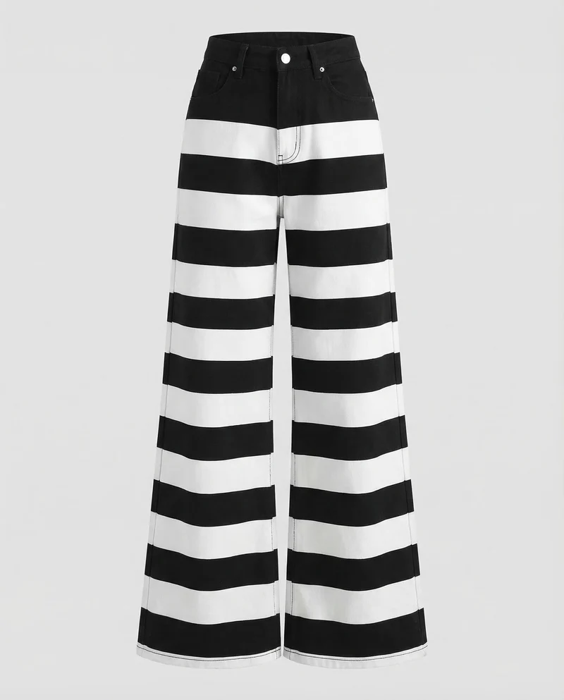 Damen Flared Hose High Waist