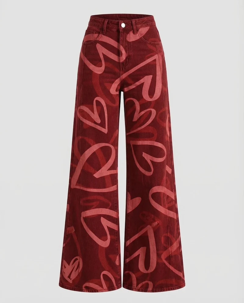 Damen Flared Hose High Waist