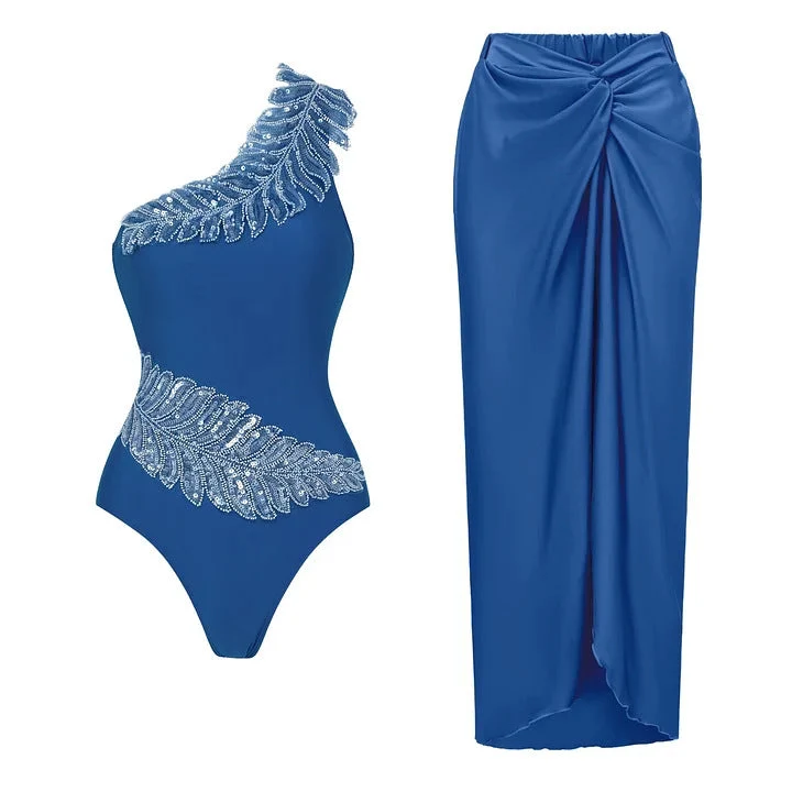 Damen Eleganter Einteiler mit funkelnden Paillettenapplikationen