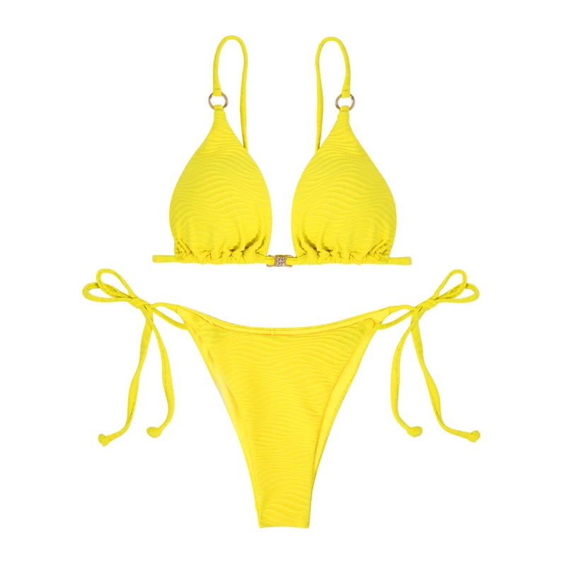 Damen Hochwertiges Triangel-Bikini-Set mit verstellbaren Trägern