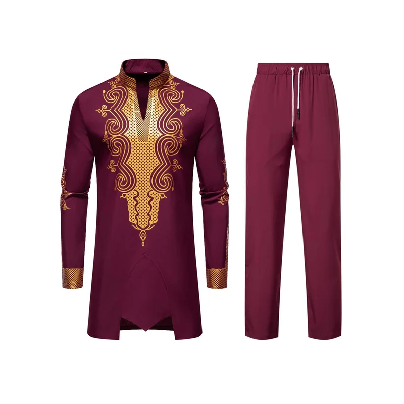 Herren traditionelles Outfit mit aufwendigem Muster