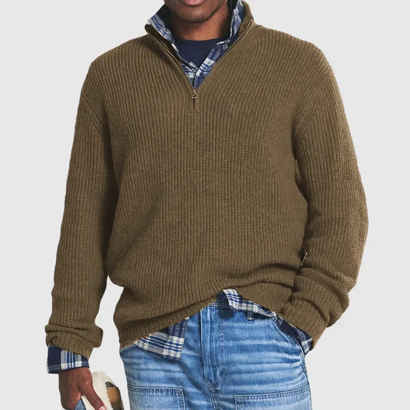 Lässiger Herren Zip-Pullover
