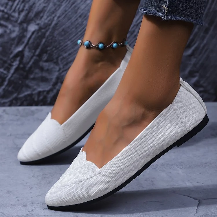 Damen Ballerinas mit eleganter Spitzenstruktur