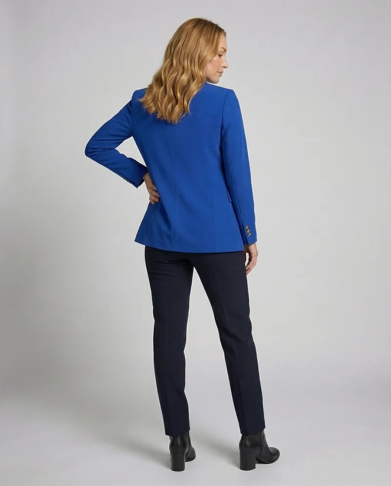 Damen Klassische Einknopf City-Blazer