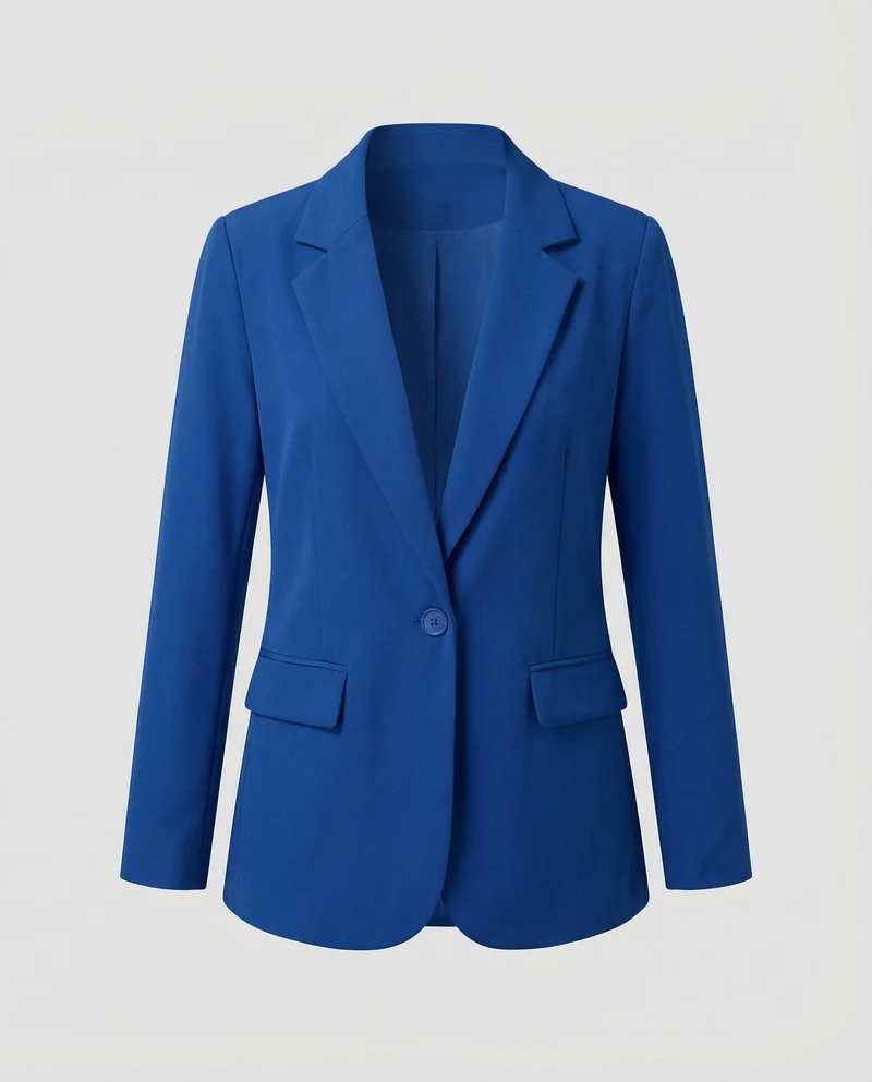 Damen Klassische Einknopf City-Blazer