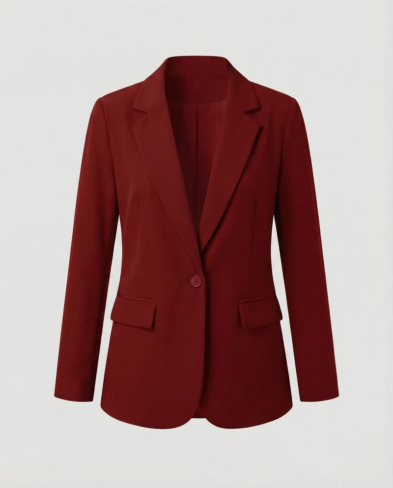 Damen Klassische Einknopf City-Blazer