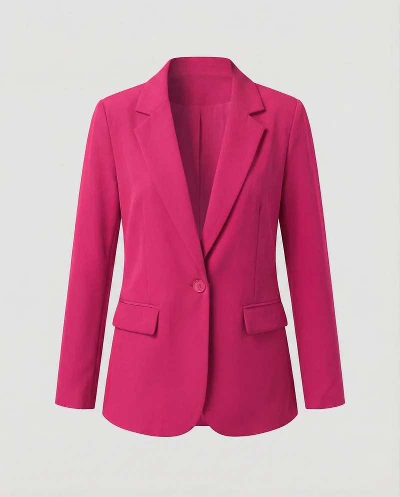 Damen Klassische Einknopf City-Blazer