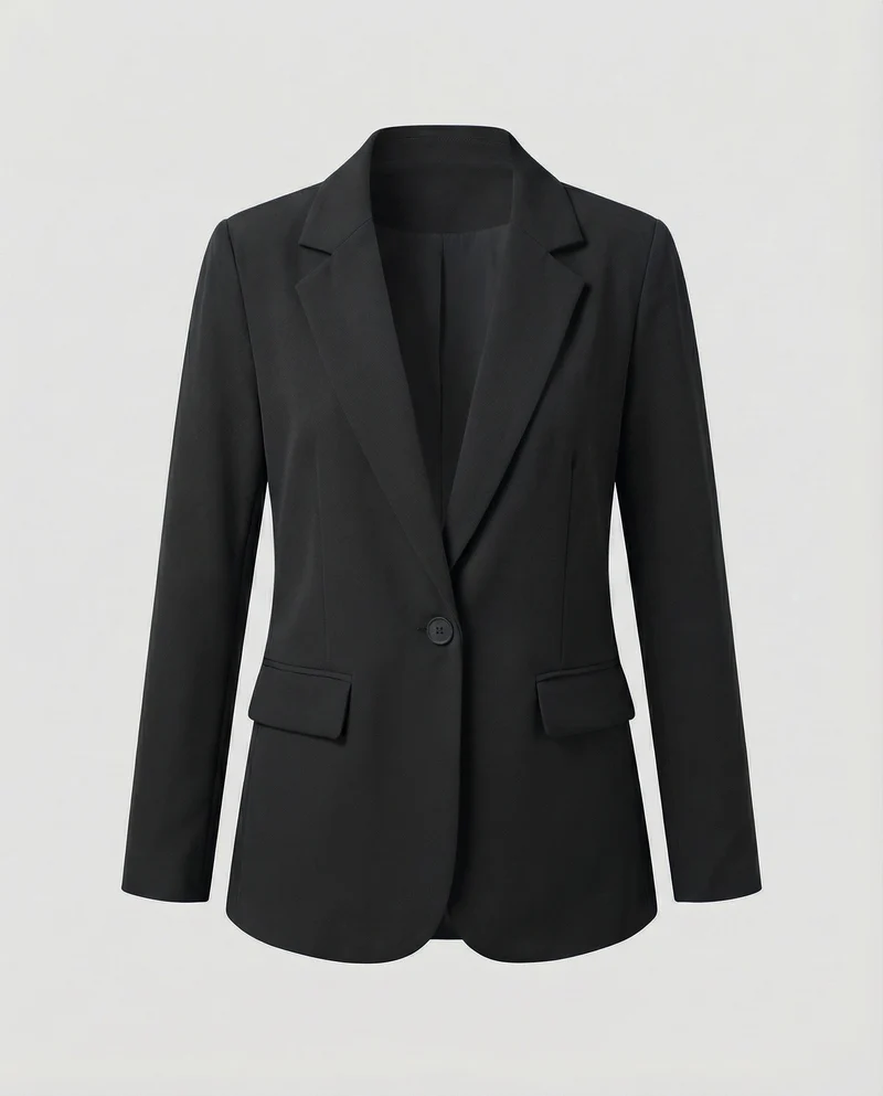 Damen Klassische Einknopf City-Blazer