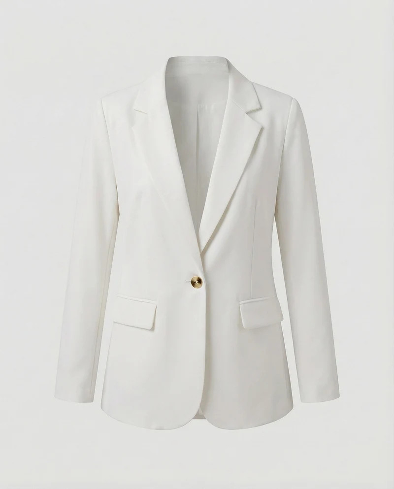 Damen Klassische Einknopf City-Blazer
