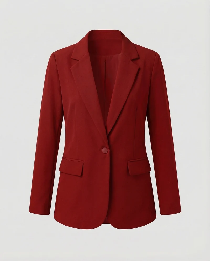 Damen Klassische Einknopf City-Blazer