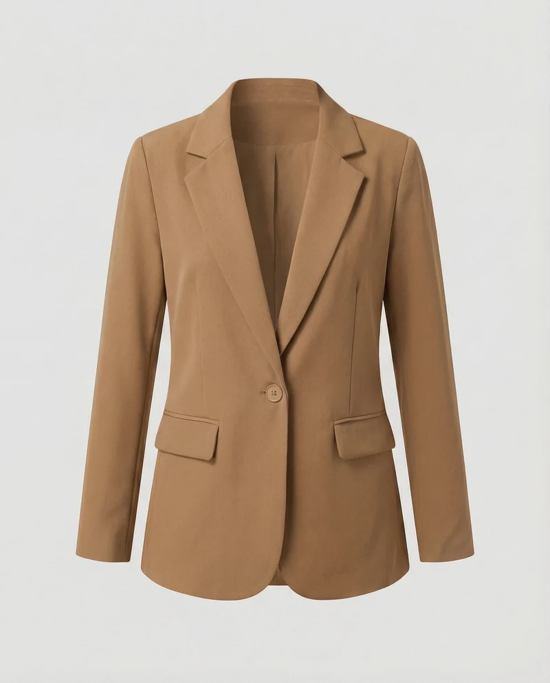 Damen Klassische Einknopf City-Blazer