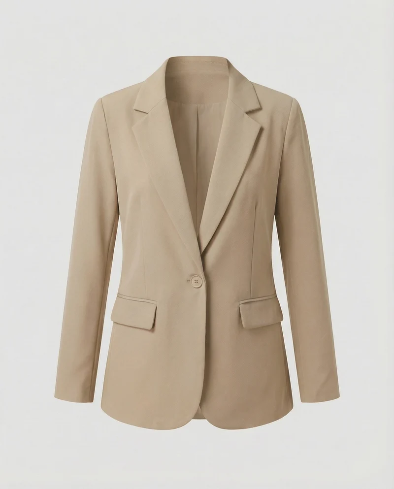 Damen Klassische Einknopf City-Blazer