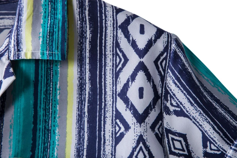 Herren Kurzarmhemd mit einzigartigem tribal-inspiriertem Design Nord Taschen
