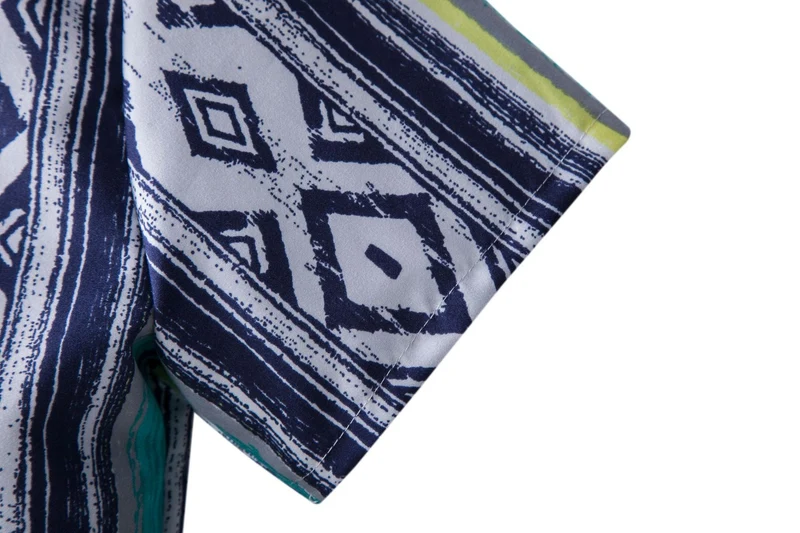 Herren Kurzarmhemd mit einzigartigem tribal-inspiriertem Design Nord Taschen