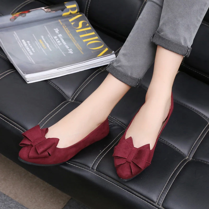 Damen Ballerina mit dekorativen Schleifenapplikationen und bequemer Passform Nord Taschen