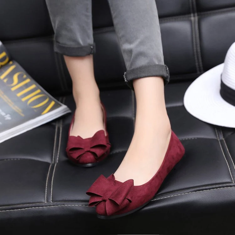 Damen Ballerina mit dekorativen Schleifenapplikationen und bequemer Passform Nord Taschen