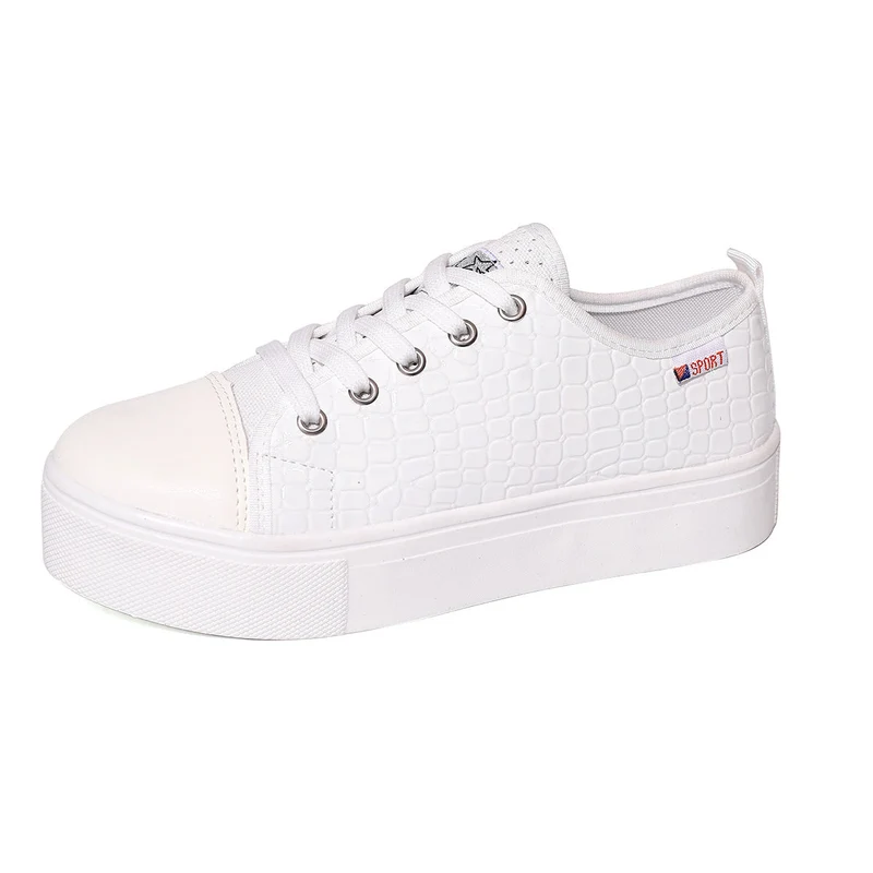 Damen Sneakers mit strukturiertem Obermaterial und bequemem Plateau Nord Taschen