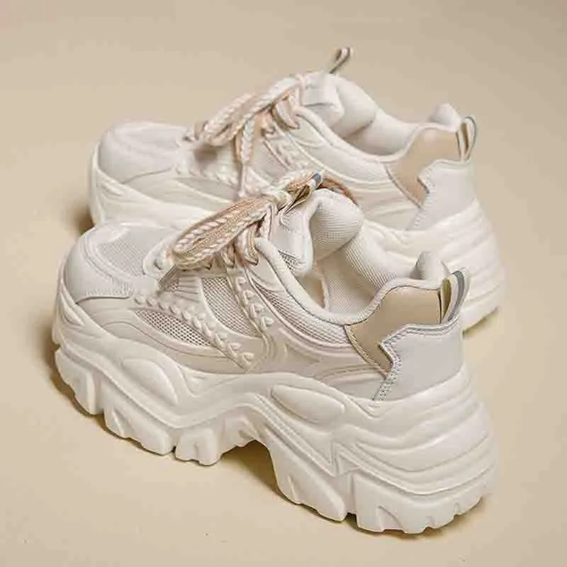 Damen Modische Chunky Sneakers mit atmungsaktiver Mesh-Konstruktion und komfortabler Dämpfung Nord Taschen