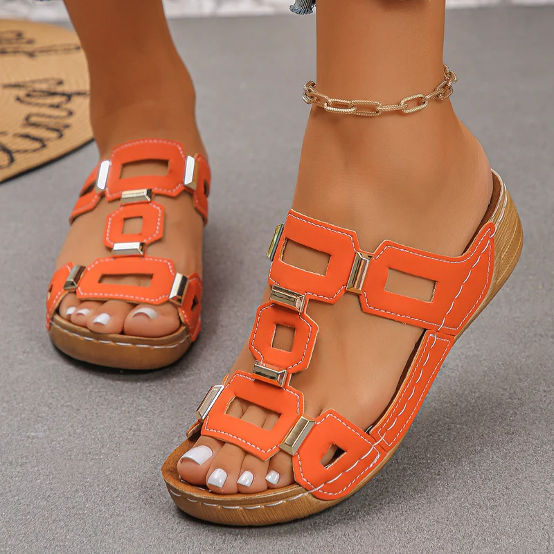 Damen Bequeme Sandalen mit modischem Riemen-Design