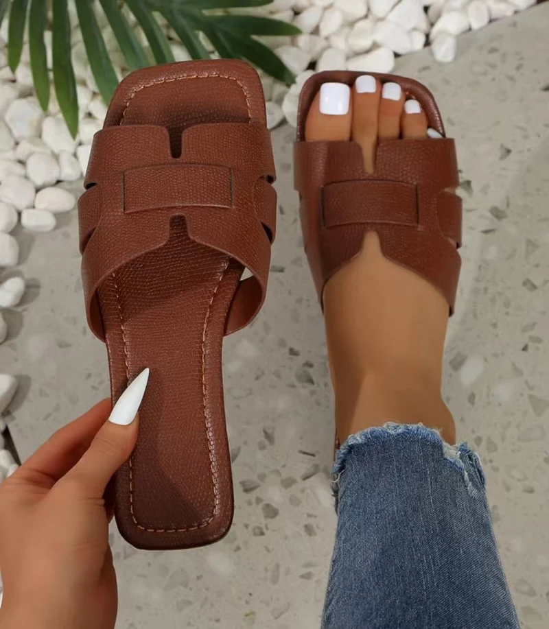 Damen Komfortable Slidesandalen mit modischem Riemen-Design