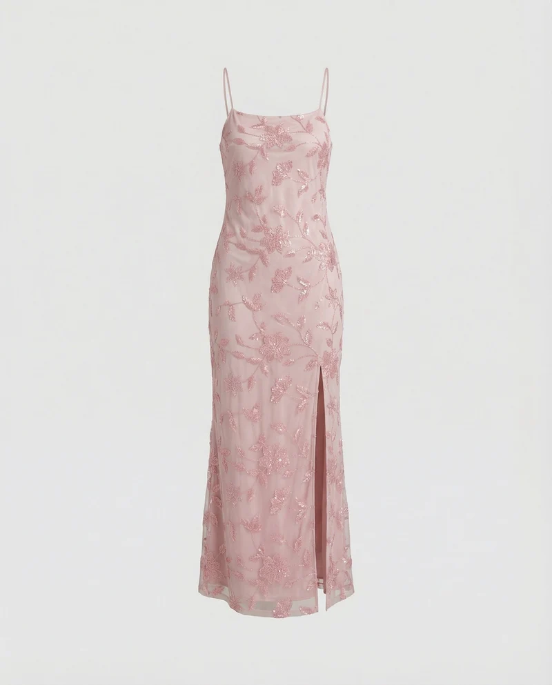 Damen Abendkleid elegant Spaghettiträger