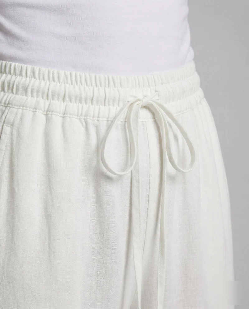 Damen Leinenhose Elastikbund