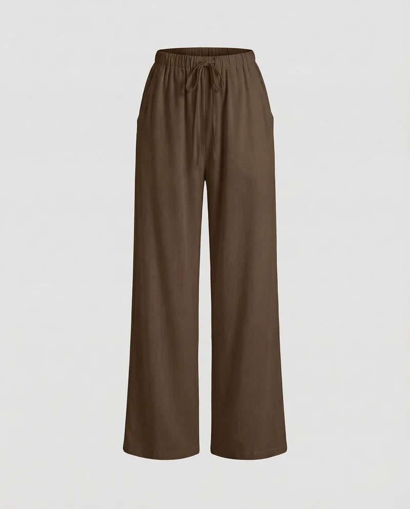 Damen Leinenhose Elastikbund