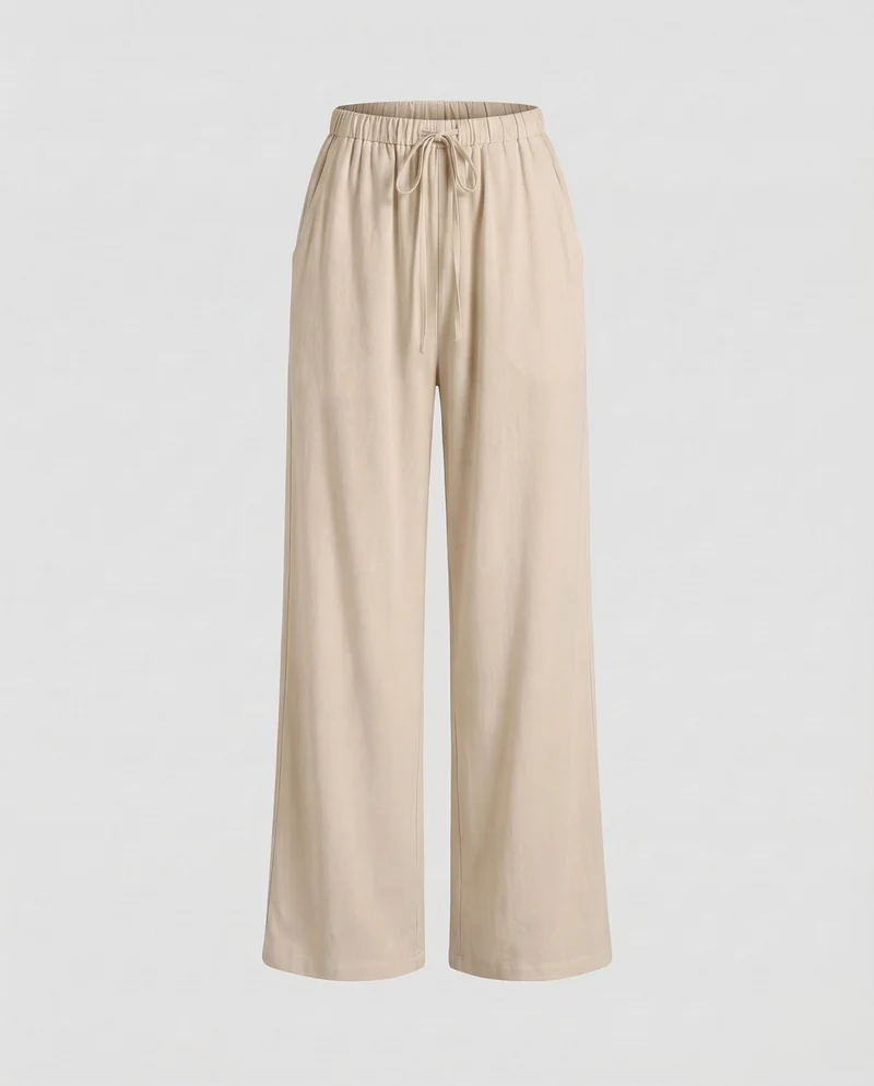 Damen Leinenhose Elastikbund