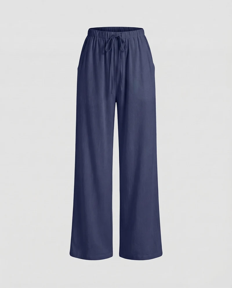 Damen Leinenhose Elastikbund