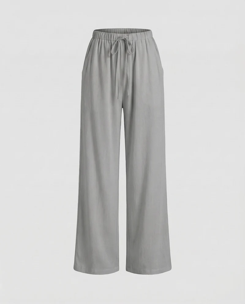 Damen Leinenhose Elastikbund