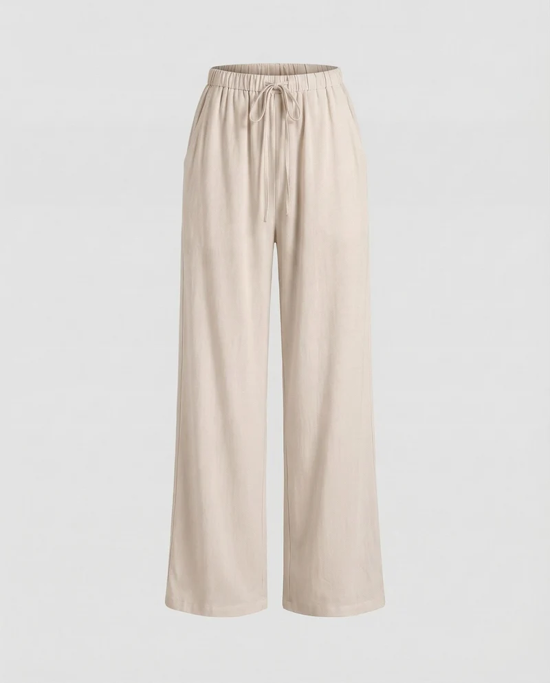 Damen Leinenhose Elastikbund