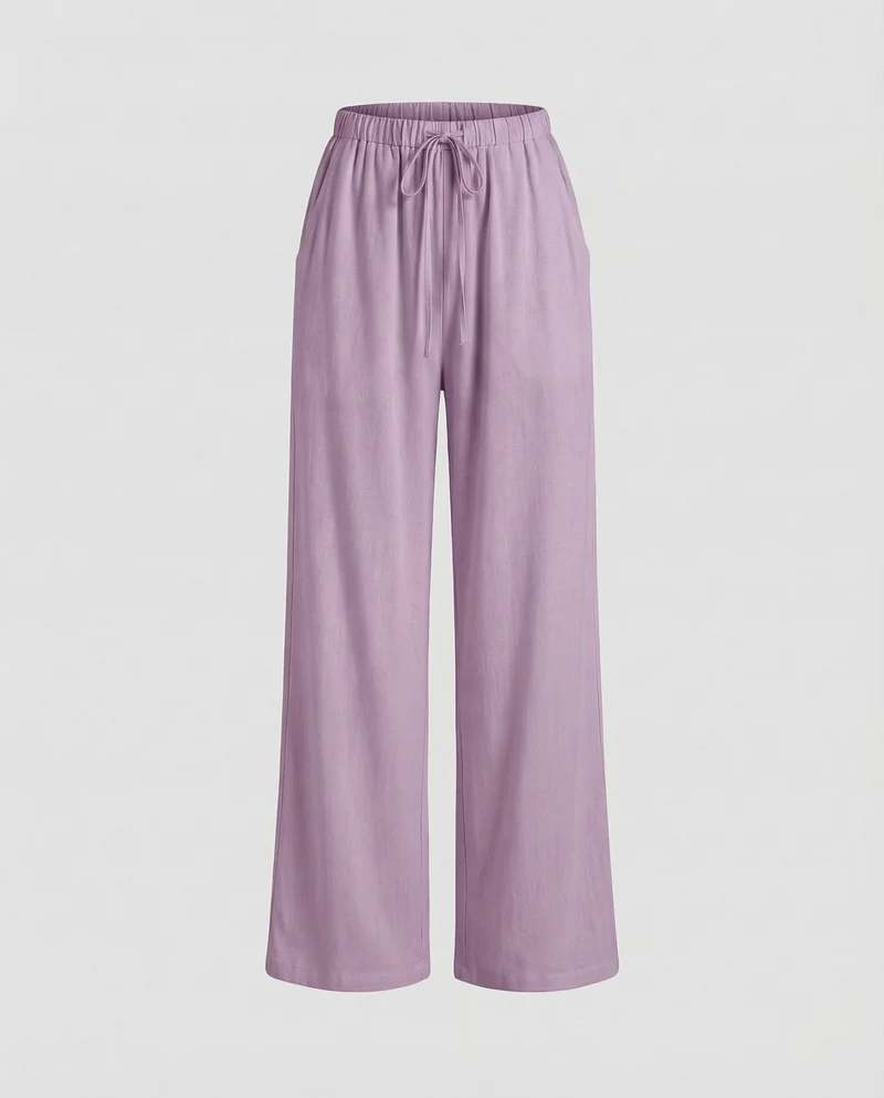 Damen Leinenhose Elastikbund