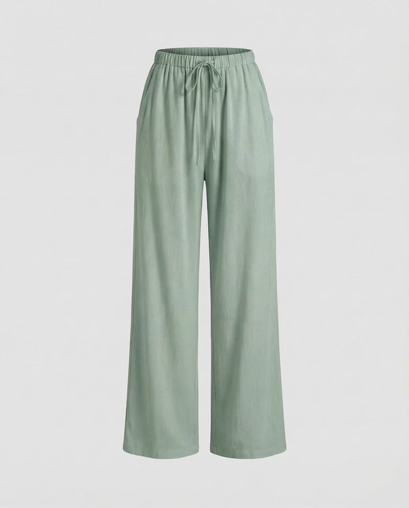 Damen Leinenhose Elastikbund