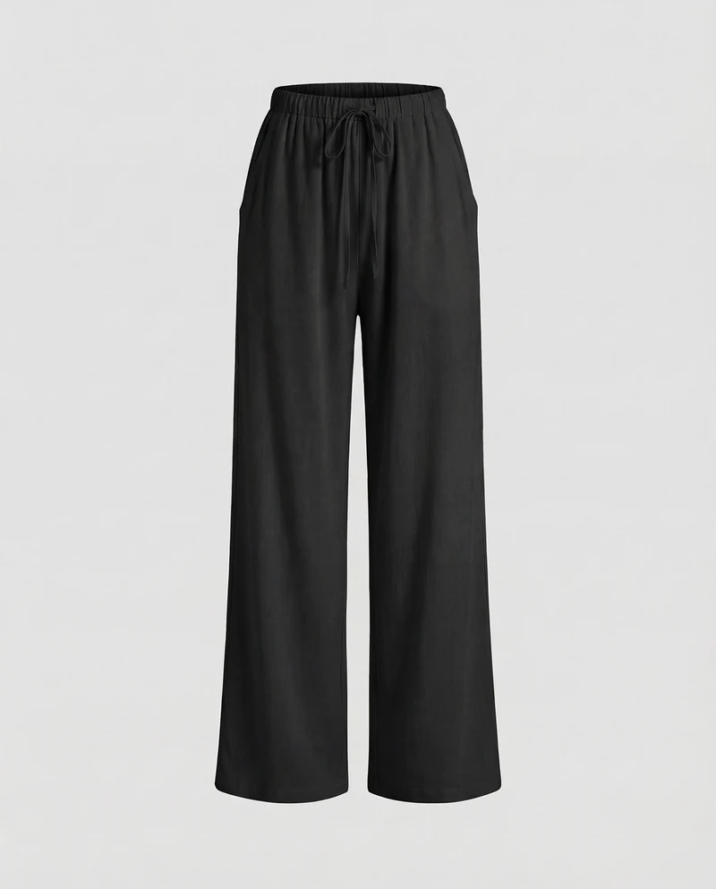 Damen Leinenhose Elastikbund