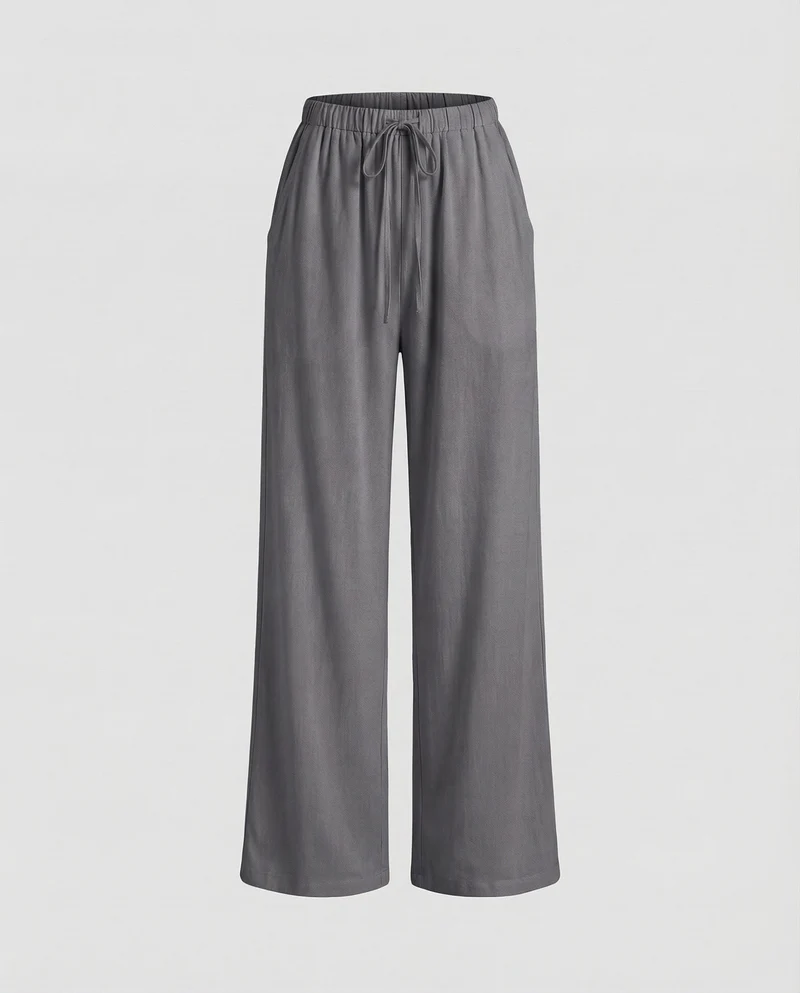 Damen Leinenhose Elastikbund