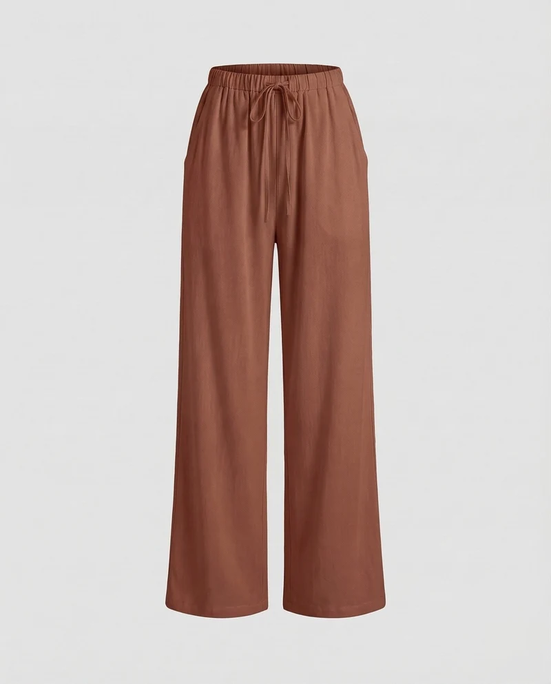 Damen Leinenhose Elastikbund