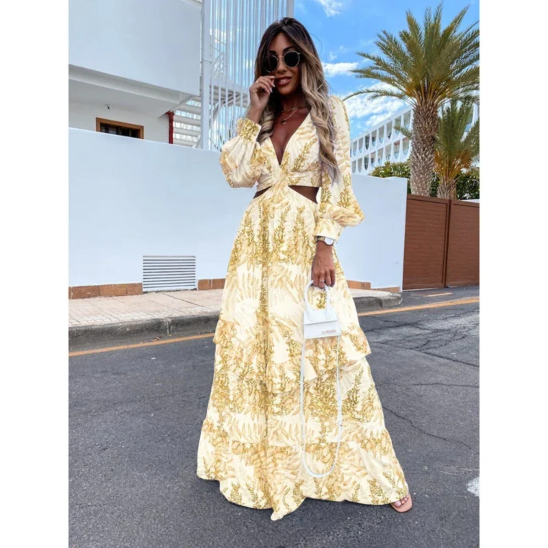 Cut Out Maxikleid mit Mutigem Design für Damen