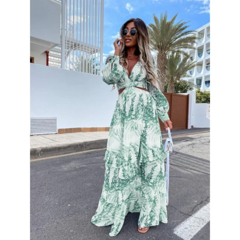 Cut Out Maxikleid mit Mutigem Design für Damen