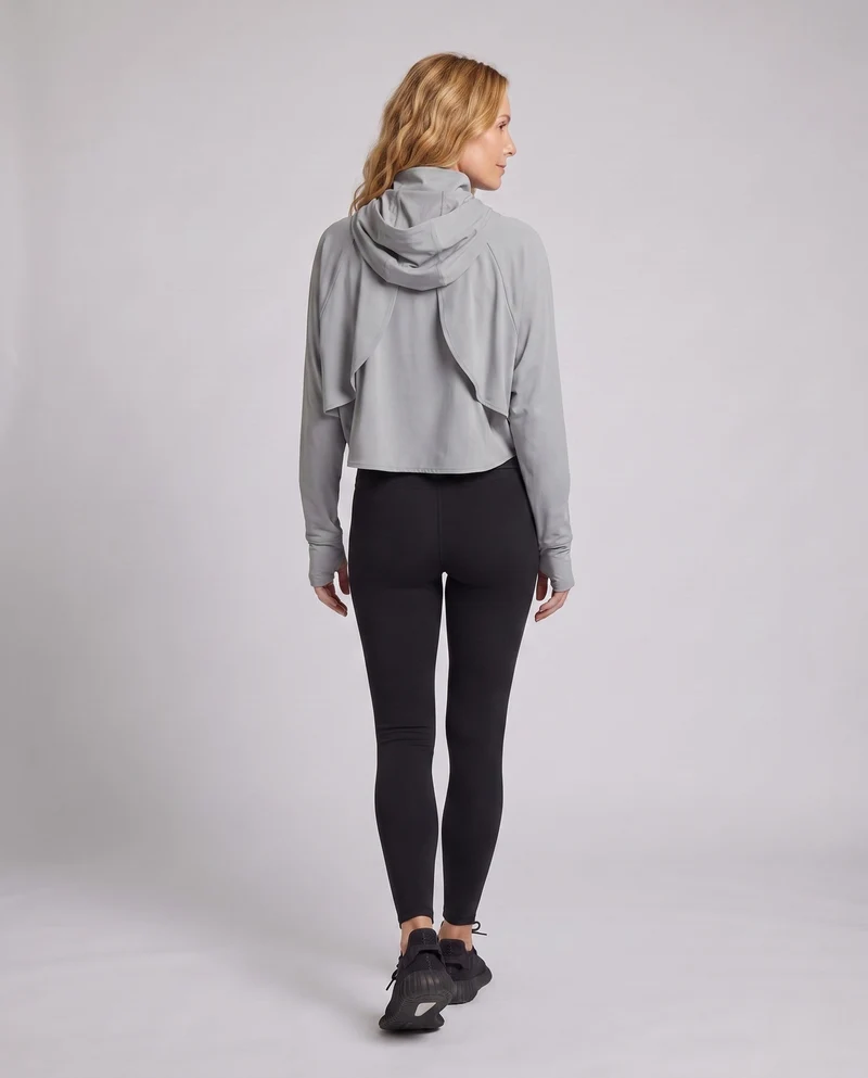 Damen Sportliche Kapuzenjacke mit UV-Schutz und weiten Ärmeln