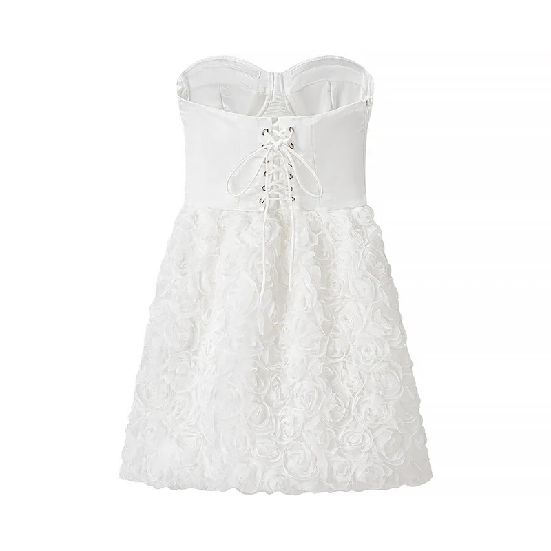 Damen Cocktailkleid mit Rüschen und tailliertem Schnitt
