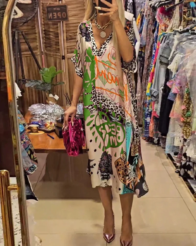 Damen Kunstvolle Kaftan-Style Tunika Nord Taschen