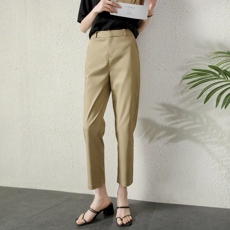 Damen elegante Chino Stoffhose