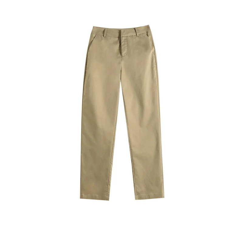Damen elegante Chino Stoffhose