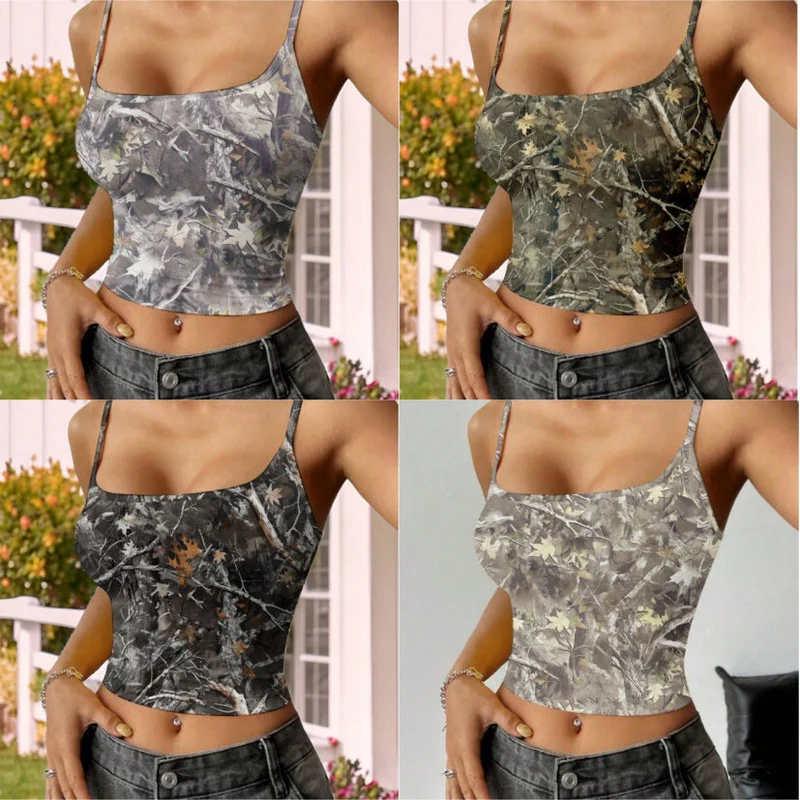 Damen ärmelloses Top im Camouflage-Design