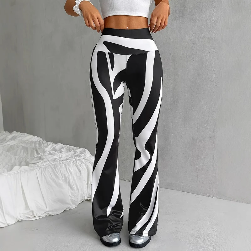 Damen Sportleggings mit modischem ZNord Taschenra-Muster und hohem Bund Nord Taschen