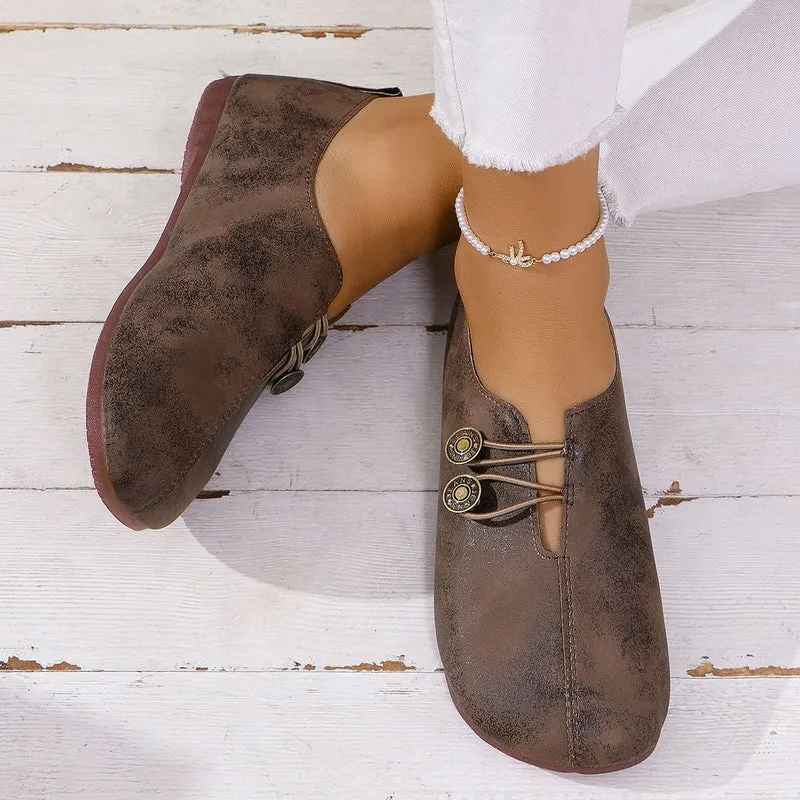 Damen Alltagsschuhe mit elegantem Knopfdetail und bequemem Innenfutter