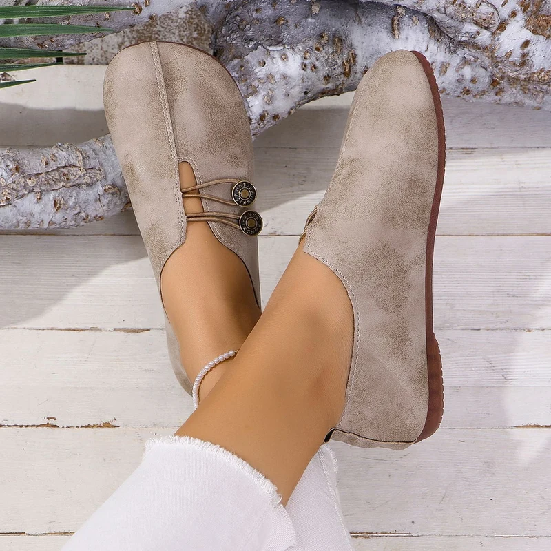 Damen Alltagsschuhe mit elegantem Knopfdetail und bequemem Innenfutter