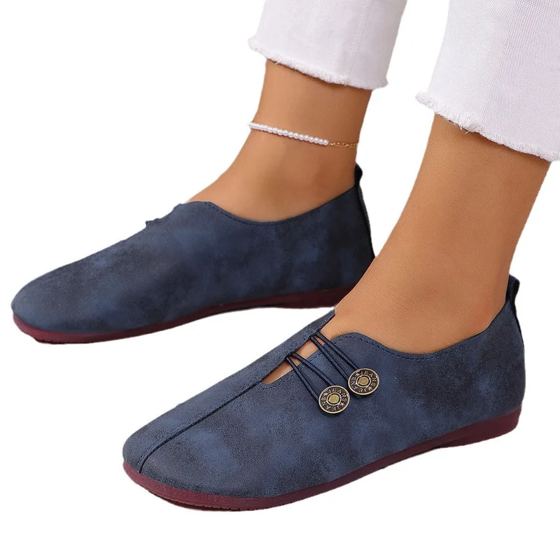 Damen Alltagsschuhe mit elegantem Knopfdetail und bequemem Innenfutter